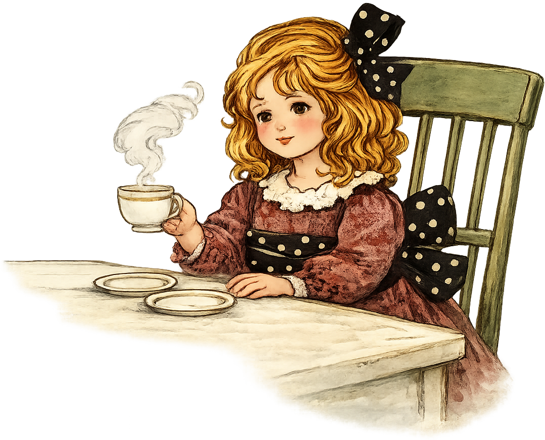 girl drinking tea
